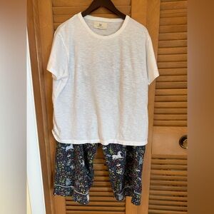 Printfresh White Pajama Top